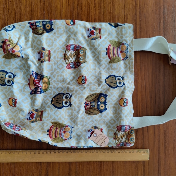 NWT Cute Cotton Tote Bag | Owl - Picture 3 of 3